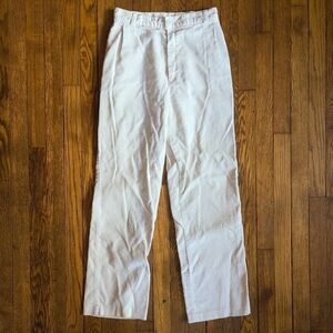 Vintage 70's Corduroy White High Waisted Straight Leg Pants